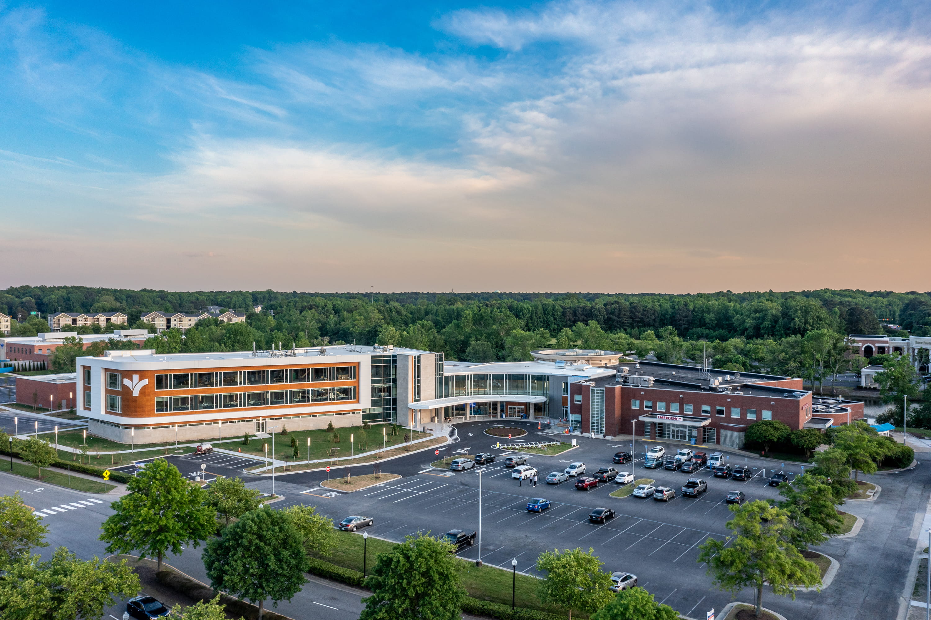 exterior photo of Bon Secours Harbour View Medical Center campus, photo courtesy of Wes Battoclette