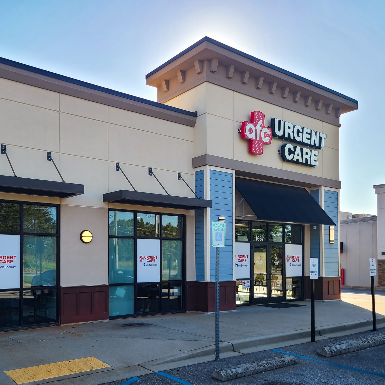 exterior of AFC Urgent Care Bon Secours — Duncan