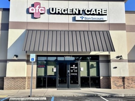 exterior of AFC Urgent Care Bon Secours — Greer