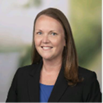 Laurie Efremidis, PharmD, MHA. Woman in black blazer.