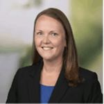 Laurie Efremidis, PharmD, MHA. Woman in black blazer.